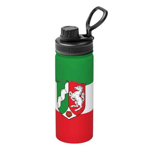 Isolierter Wasserkocher mit Flagge von Nordrhein-Westfalen, 510 ml, Wasserflasche für heiße und kalte Getränke, perfekt für Reisen, Wandern, Camping Isolierter Wasserkocher mit Flagge von Nordrhein-Westfalen, 510 ml, Wasserflasche für heiße und kalte Getränke, perfekt für Reisen, Wandern, Camping von SamLng