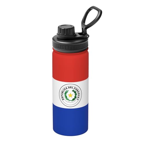 Isolierter Wasserkocher mit Flagge von Paraguay, 530 ml, Wasserflasche für heiße und kalte Getränke, perfekt für Reisen, Wandern, Camping Isolierter Wasserkocher mit Flagge von Paraguay, 530 ml, Wasserflasche für heiße und kalte Getränke, perfekt für Reisen, Wandern, Camping von SamLng