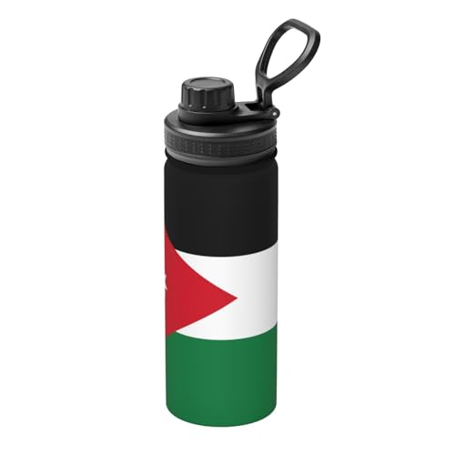 Isolierter Wasserkocher mit Jordanischer Flagge, 530 ml, Wasserflasche für heiße und kalte Getränke, perfekt für Reisen, Wandern, Camping Isolierter Wasserkocher mit Jordanischer Flagge, 530 ml, Wasserflasche für heiße und kalte Getränke, perfekt für Reisen, Wandern, Camping von SamLng