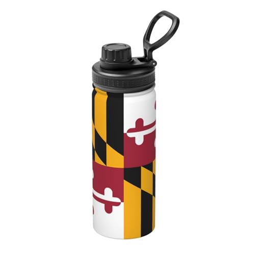 Isolierter Wasserkocher mit Maryland-Staatsflagge, 530 ml, Wasserflasche für heiße und kalte Getränke, perfekt für Reisen, Wandern, Camping Isolierter Wasserkocher mit Maryland-Staatsflagge, 530 ml, Wasserflasche für heiße und kalte Getränke, perfekt für Reisen, Wandern, Camping von SamLng