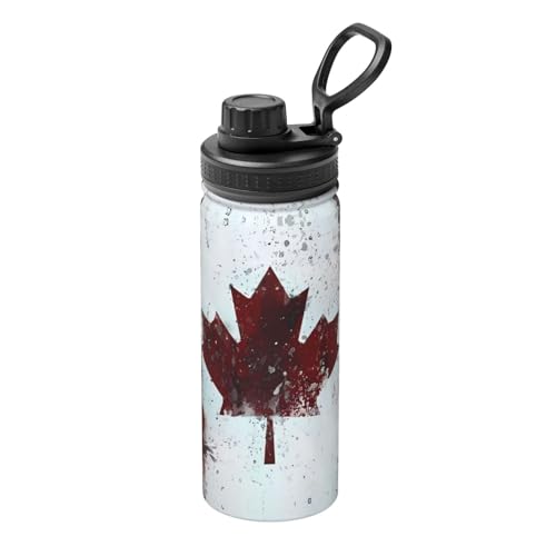 Isolierter Wasserkocher mit Retro-Flagge von Kanada, 530 ml, Wasserflasche für heiße und kalte Getränke, perfekt für Reisen, Wandern, Camping Isolierter Wasserkocher mit Retro-Flagge von Kanada, 530 ml, Wasserflasche für heiße und kalte Getränke, perfekt für Reisen, Wandern, Camping von SamLng