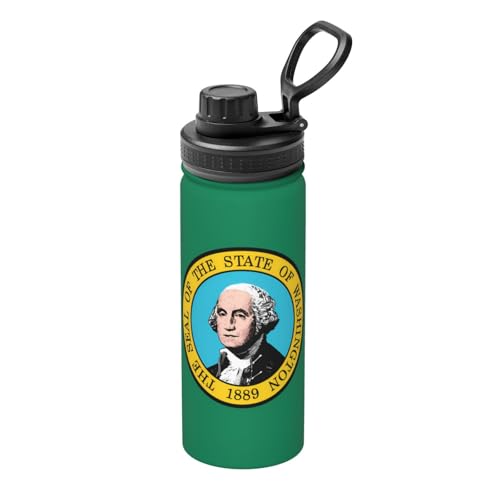 Isolierter Wasserkocher mit Washington-Flagge, 530 ml, Wasserflasche für heiße und kalte Getränke, perfekt für Reisen, Wandern, Camping Isolierter Wasserkocher mit Washington-Flagge, 530 ml, Wasserflasche für heiße und kalte Getränke, perfekt für Reisen, Wandern, Camping von SamLng