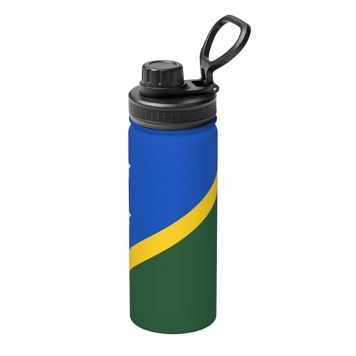 Isolierter Wasserkocher mit der Flagge der Salomonen, 530 ml, Wasserflasche für heiße und kalte Getränke, perfekt für Reisen, Wandern, Camping Isolierter Wasserkocher mit der Flagge der Salomonen, 530 ml, Wasserflasche für heiße und kalte Getränke, perfekt für Reisen, Wandern, Camping von SamLng