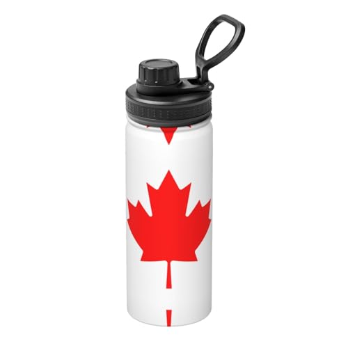 Isolierter Wasserkocher mit kanadischer Flagge, 530 ml, Wasserflasche für heiße und kalte Getränke, perfekt für Reisen, Wandern, Camping Isolierter Wasserkocher mit kanadischer Flagge, 530 ml, Wasserflasche für heiße und kalte Getränke, perfekt für Reisen, Wandern, Camping von SamLng