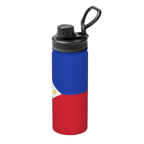 Isolierter Wasserkocher mit philippinischer Flagge, 530 ml, Wasserflasche für heiße und kalte Getränke, perfekt für Reisen, Wandern, Camping Isolierter Wasserkocher mit philippinischer Flagge, 530 ml, Wasserflasche für heiße und kalte Getränke, perfekt für Reisen, Wandern, Camping von SamLng