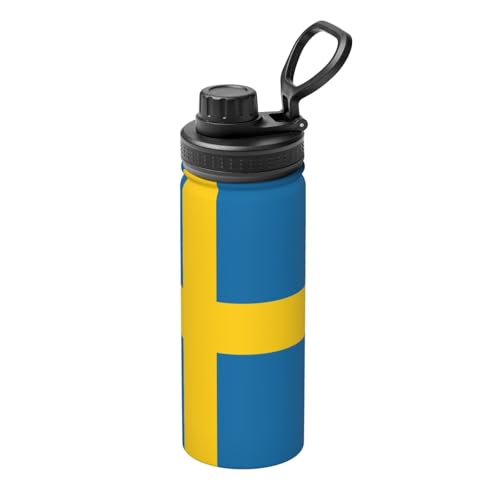 Isolierter Wasserkocher mit schwedischer Flagge, 530 ml, Wasserflasche für heiße und kalte Getränke, perfekt für Reisen, Wandern, Camping Isolierter Wasserkocher mit schwedischer Flagge, 530 ml, Wasserflasche für heiße und kalte Getränke, perfekt für Reisen, Wandern, Camping von SamLng