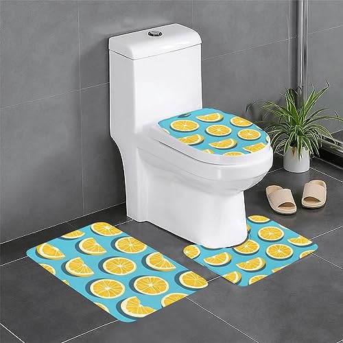 Lemon Wedges 3-teiliges Badteppich-Set, saugfähige Badezimmermatten, Badewanne, Duschvorleger, ideal für Schminktische und Ferienhäuser Lemon Wedges 3-teiliges Badteppich-Set, saugfähige Badezimmermatten, Badewanne, Duschvorleger, ideal für Schminktische und Ferienhäuser von SamLng