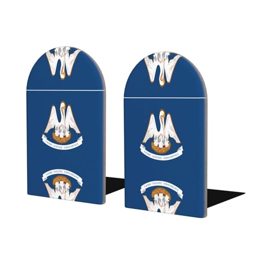 Louisiana Buchstützen mit Staatsflagge aus Holz – perfekte Buchhalter mit schützender Aufbewahrung für Ihre Bücher, Zeitschriften, DVDs und Dokumente Louisiana Buchstützen mit Staatsflagge aus Holz – perfekte Buchhalter mit schützender Aufbewahrung für Ihre Bücher, Zeitschriften, DVDs und Dokumente von SamLng