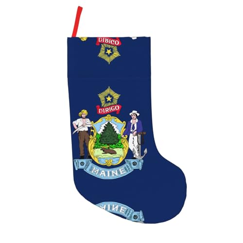 Maine State Flag 45,7 cm Weihnachtsstrümpfe – Weihnachtsfeiertagsparty-Dekorationen für Heimdekoration, Treppen, Kamin, hängende Geschenktüte Maine State Flag 45,7 cm Weihnachtsstrümpfe – Weihnachtsfeiertagsparty-Dekorationen für Heimdekoration, Treppen, Kamin, hängende Geschenktüte von SamLng
