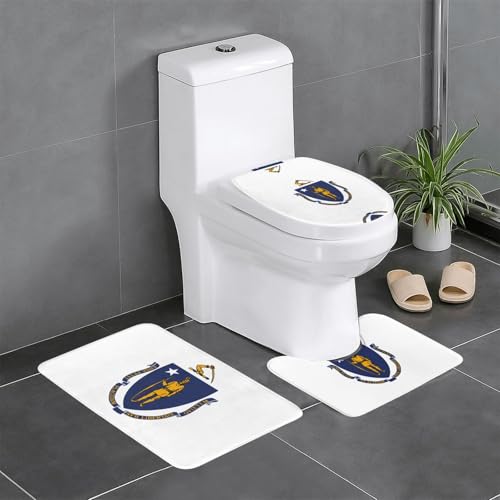 Massachusetts 3-teiliges Badteppich-Set mit Staatsflagge – saugfähige Badezimmermatten, Badewannen-Duschmatten – ideal für Schminktische und Ferienhäuser Massachusetts 3-teiliges Badteppich-Set mit Staatsflagge – saugfähige Badezimmermatten, Badewannen-Duschmatten – ideal für Schminktische und Ferienhäuser von SamLng