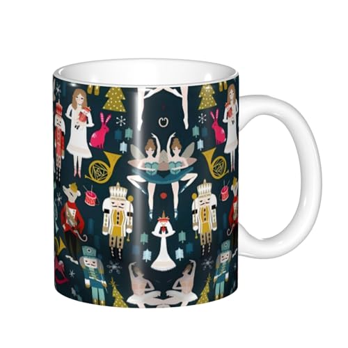 Nussknacker-Tassen für Damen, Motiv: Ballett, Weihnachten, Tanz, Farbwechsel, wärmeempfindlich, thermochrome Magie, perfekt für Camping, Picknick, drinnen und draußen Nussknacker-Tassen für Damen, Motiv: Ballett, Weihnachten, Tanz, Farbwechsel, wärmeempfindlich, thermochrome Magie, perfekt für Camping, Picknick, drinnen und draußen von SamLng