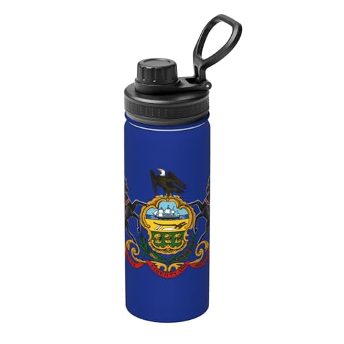 Pennsylvania State Flag 510.3 g Sport Isolierter Wasserkocher - Wasserflasche für heiße und kalte Getränke, perfekt für Reisen, Wandern, Camping Pennsylvania State Flag 510.3 g Sport Isolierter Wasserkocher - Wasserflasche für heiße und kalte Getränke, perfekt für Reisen, Wandern, Camping von SamLng
