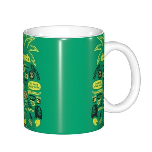 Psych Ananas-Zitat Farbwechsel-Tassen – wärmeempfindliche thermochrome Magie – perfekt für Camping, Picknick, drinnen und draußen von SamLng