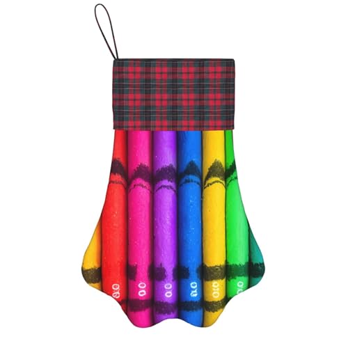 SamLng Farbige Buntstifte für Haustiere, Pfotensocken, personalisierbar, Holz, Weihnachtsdekoration, Geschenk, perfekt für Familienurlaub, Schwarz, Einheitsgröße von SamLng