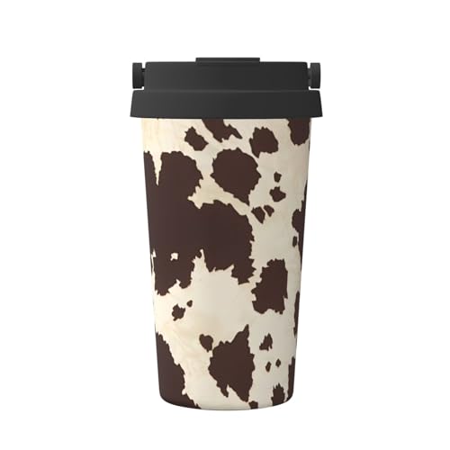 SamLng Isolierter Kaffeebecher mit Kuhfell-Druck, mit Griff, Reisebecher, hohe Kapazität, für Zuhause, Büro und unterwegs SamLng Isolierter Kaffeebecher mit Kuhfell-Druck, mit Griff, Reisebecher, hohe Kapazität, für Zuhause, Büro und unterwegs von SamLng
