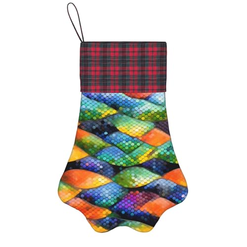 SamLng Regenbogenfischschuppen-Weihnachtssocke für Haustiere, personalisierbar, Holz, Weihnachtsdekoration, Geschenk, perfekt für Familienurlaub, Schwarz, Einheitsgröße SamLng Regenbogenfischschuppen-Weihnachtssocke für Haustiere, personalisierbar, Holz, Weihnachtsdekoration, Geschenk, perfekt für Familienurlaub, Schwarz, Einheitsgröße von SamLng