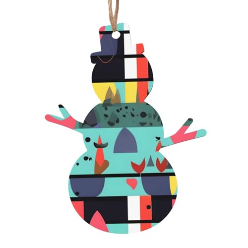Schneemann-Form aus Holz, geometrische Muster, hängende Dekorationen für Weihnachtsbaum-Party, ideal für Zuhause, Wände, Türen, Fenster Schneemann-Form aus Holz, geometrische Muster, hängende Dekorationen für Weihnachtsbaum-Party, ideal für Zuhause, Wände, Türen, Fenster von SamLng