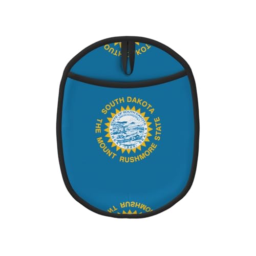 South Dakota Topflappen-Sets – Küchenhandschuhe und hitzebeständige Küchenofen-Pads – Mikrowellen-Silikon-Topfmatte von SamLng