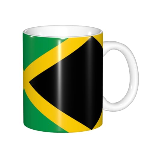 Tasse mit Farbwechsel, Motiv: Flagge von Jamaika, wärmeempfindlich, thermochromische Magie, perfekt für Camping, Picknick, drinnen und draußen Tasse mit Farbwechsel, Motiv: Flagge von Jamaika, wärmeempfindlich, thermochromische Magie, perfekt für Camping, Picknick, drinnen und draußen von SamLng
