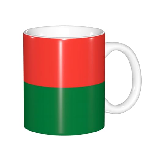 Tasse mit Farbwechsel, Motiv: Flagge von Madagaskar, wärmeempfindlich, thermochrome Magie, perfekt für Camping, Picknick, drinnen und draußen Tasse mit Farbwechsel, Motiv: Flagge von Madagaskar, wärmeempfindlich, thermochrome Magie, perfekt für Camping, Picknick, drinnen und draußen von SamLng