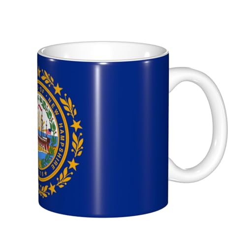 Tasse mit Farbwechsel, Motiv: Flagge von New Hampshire, wärmeempfindlich, thermochromisch, perfekt für Camping, Picknick, drinnen und draußen Tasse mit Farbwechsel, Motiv: Flagge von New Hampshire, wärmeempfindlich, thermochromisch, perfekt für Camping, Picknick, drinnen und draußen von SamLng