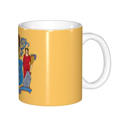 Tasse mit Farbwechsel, Motiv: Flagge von New Jersey, wärmeempfindlich, thermochrome Magie, perfekt für Camping, Picknick, drinnen und draußen Tasse mit Farbwechsel, Motiv: Flagge von New Jersey, wärmeempfindlich, thermochrome Magie, perfekt für Camping, Picknick, drinnen und draußen von SamLng