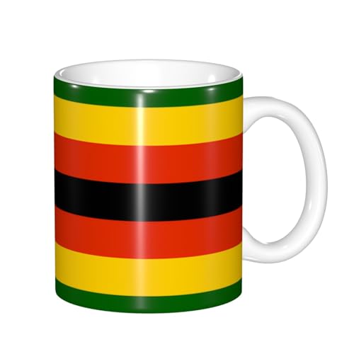 Tasse mit Farbwechsel, Motiv: Flagge von Simbabwe, wärmeempfindlich, thermochrome Magie, perfekt für Camping, Picknick, drinnen und draußen Tasse mit Farbwechsel, Motiv: Flagge von Simbabwe, wärmeempfindlich, thermochrome Magie, perfekt für Camping, Picknick, drinnen und draußen von SamLng