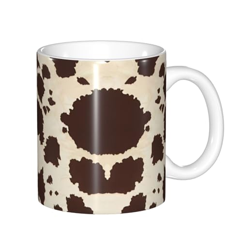 Tasse mit Kuhfell-Druck, farbwechselnd, wärmeempfindlich, thermochromische Magie, perfekt für Camping, Picknick, Innen- und Außenbereich Tasse mit Kuhfell-Druck, farbwechselnd, wärmeempfindlich, thermochromische Magie, perfekt für Camping, Picknick, Innen- und Außenbereich von SamLng