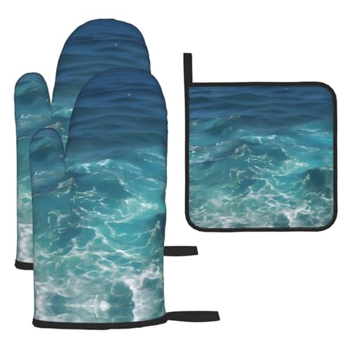 The Deep Ocean 3-teiliges Ofenhandschuh-Set – verbrühungssichere Mikrowellen-Ofenhandschuhe mit dem Komfort zum Öffnen von Topfdeckeln The Deep Ocean 3-teiliges Ofenhandschuh-Set – verbrühungssichere Mikrowellen-Ofenhandschuhe mit dem Komfort zum Öffnen von Topfdeckeln von SamLng