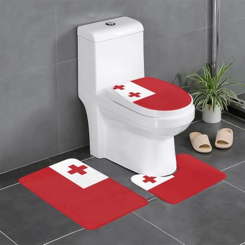 Tonga Badteppich-Set, 3-teilig, saugfähige Badezimmermatten, Badewannen-, Duschmatten, ideal für Schminktische und Ferienhäuser Tonga Badteppich-Set, 3-teilig, saugfähige Badezimmermatten, Badewannen-, Duschmatten, ideal für Schminktische und Ferienhäuser von SamLng