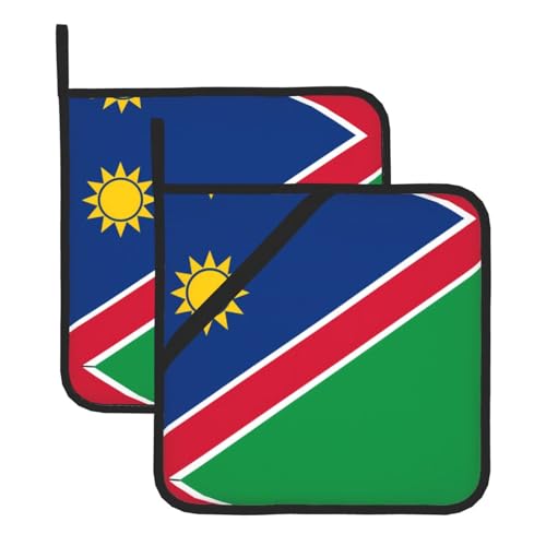 Topflappen-Sets mit Flagge Namibias - Hitzebeständige Topflappen zum Backen, Grillen, Handhabung zu Hause - Bequeme Verwendung in der Küche Topflappen-Sets mit Flagge Namibias - Hitzebeständige Topflappen zum Backen, Grillen, Handhabung zu Hause - Bequeme Verwendung in der Küche von SamLng