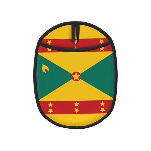Topflappen-Sets mit Flagge von Grenada – Küchenhandschuhe und hitzebeständige Küchenofen-Pads – Mikrowellen-Silikon-Topfmatte von SamLng