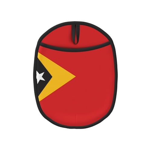 Topflappen-Sets mit Flagge von Timor, Küchenhandschuhe und hitzebeständige Küchenofen-Pads – Mikrowellen-Silikon-Topfmatte von SamLng