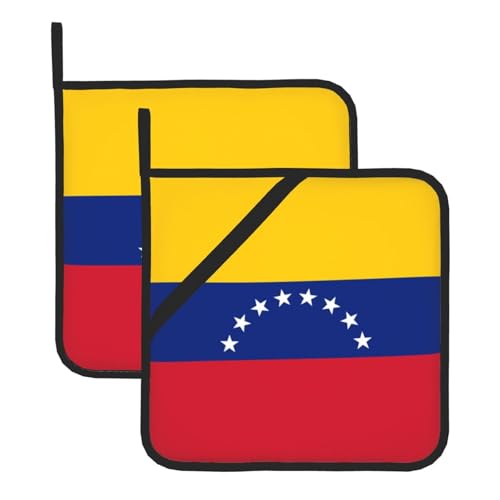 Topflappen-Sets mit Flagge von Venezuela – Hitzebeständige Topflappen zum Backen, Grillen, Handhabung zu Hause – praktische Verwendung in der Küche Topflappen-Sets mit Flagge von Venezuela – Hitzebeständige Topflappen zum Backen, Grillen, Handhabung zu Hause – praktische Verwendung in der Küche von SamLng
