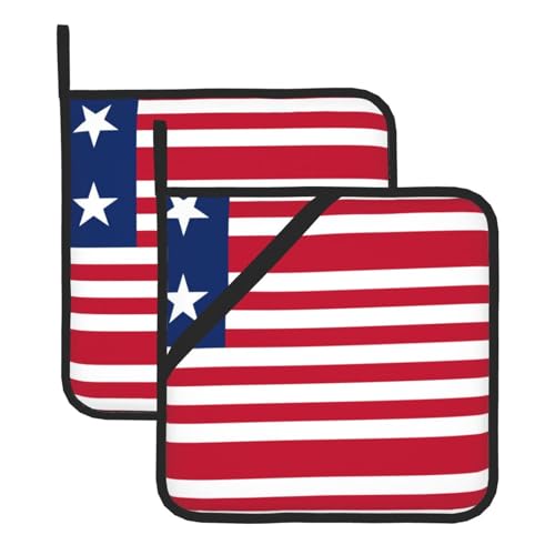 Topflappen-Sets mit liberianischer Flagge – hitzebeständige Topflappen zum Backen, Grillen, Handhabung zu Hause – praktische Verwendung in der Küche Topflappen-Sets mit liberianischer Flagge – hitzebeständige Topflappen zum Backen, Grillen, Handhabung zu Hause – praktische Verwendung in der Küche von SamLng