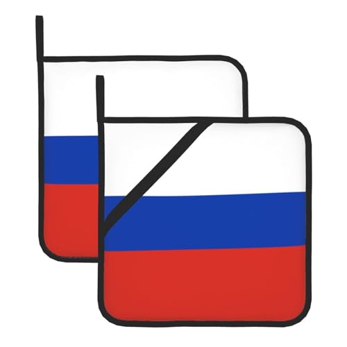Topflappen-Sets mit russischer Flagge – hitzebeständige Topflappen zum Backen, Grillen, Handhabung zu Hause – praktische Verwendung in der Küche Topflappen-Sets mit russischer Flagge – hitzebeständige Topflappen zum Backen, Grillen, Handhabung zu Hause – praktische Verwendung in der Küche von SamLng