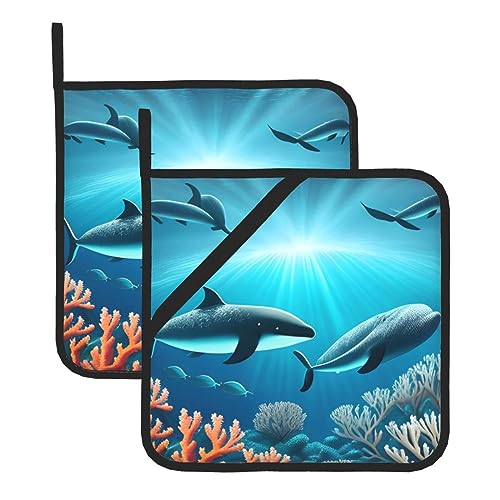 Topflappen unter dem Meer - Hitzebeständige Topflappen zum Backen, Grillen, Umgang zu Hause - Bequeme Verwendung in der Küche Topflappen unter dem Meer - Hitzebeständige Topflappen zum Backen, Grillen, Umgang zu Hause - Bequeme Verwendung in der Küche von SamLng