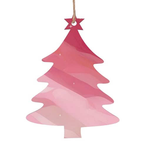 Weihnachtsbaum-Form, Holzornamente, rosa Farbverlauf, hängende Dekorationen für Weihnachtsbaum-Party, ideal für Zuhause, Wände, Türen, Fenster Weihnachtsbaum-Form, Holzornamente, rosa Farbverlauf, hängende Dekorationen für Weihnachtsbaum-Party, ideal für Zuhause, Wände, Türen, Fenster von SamLng