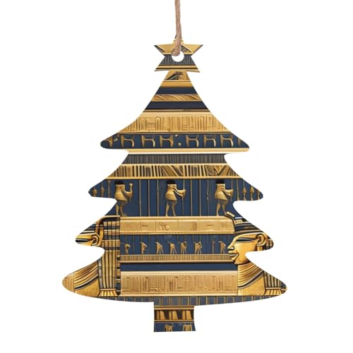 Weihnachtsbaum-Form aus Holz – Ägyptische pharaonische Fresken hängende Dekorationen für Weihnachtsbaumparty – ideal für Zuhause, Wände, Türen, Fenster Weihnachtsbaum-Form aus Holz – Ägyptische pharaonische Fresken hängende Dekorationen für Weihnachtsbaumparty – ideal für Zuhause, Wände, Türen, Fenster von SamLng