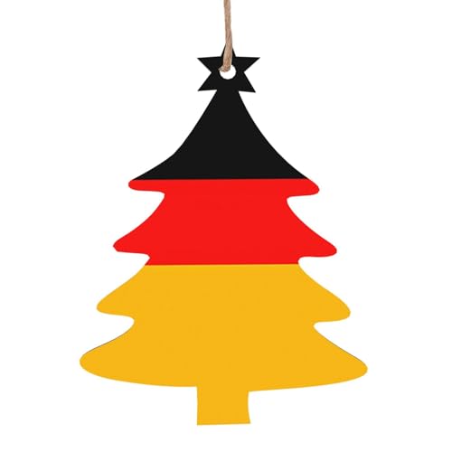 Weihnachtsbaum-Form aus Holz – Deutschland-Flagge hängende Dekorationen für Weihnachtsbaum-Party – ideal für Zuhause, Wände, Türen, Fenster Weihnachtsbaum-Form aus Holz – Deutschland-Flagge hängende Dekorationen für Weihnachtsbaum-Party – ideal für Zuhause, Wände, Türen, Fenster von SamLng