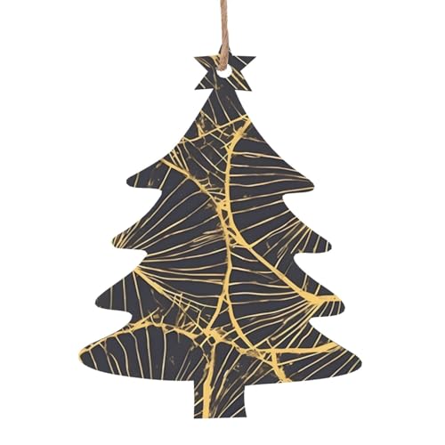 Weihnachtsbaum-Form aus Holz – Goldene Blätter hängende Dekorationen für Weihnachtsbaumparty – ideal für Zuhause, Wände, Türen, Fenster Weihnachtsbaum-Form aus Holz – Goldene Blätter hängende Dekorationen für Weihnachtsbaumparty – ideal für Zuhause, Wände, Türen, Fenster von SamLng