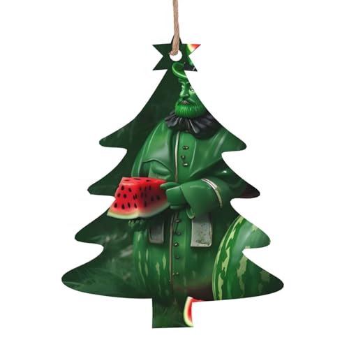 Weihnachtsbaum-Form aus Holz – Patrick's Wassermelone Festival hängende Dekorationen für Weihnachtsbaumparty – ideal für Zuhause, Wände, Türen, Fenster Weihnachtsbaum-Form aus Holz – Patrick's Wassermelone Festival hängende Dekorationen für Weihnachtsbaumparty – ideal für Zuhause, Wände, Türen, Fenster von SamLng