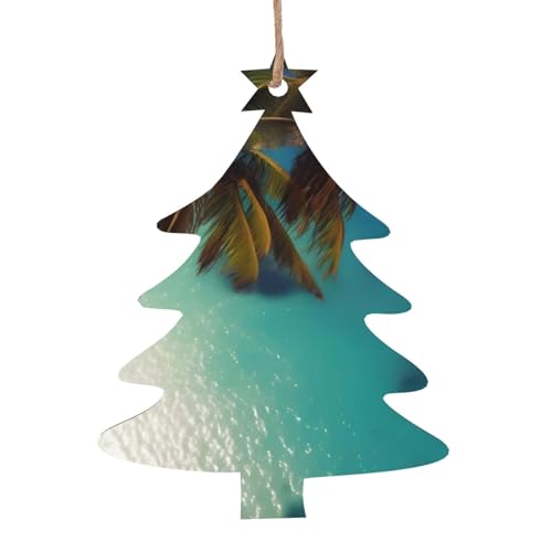 Weihnachtsbaum-Form aus Holz – Strand Kokosnuss Sonnenschein hängende Dekorationen für Weihnachtsbaumparty – ideal für Zuhause, Wände, Türen, Fenster Weihnachtsbaum-Form aus Holz – Strand Kokosnuss Sonnenschein hängende Dekorationen für Weihnachtsbaumparty – ideal für Zuhause, Wände, Türen, Fenster von SamLng