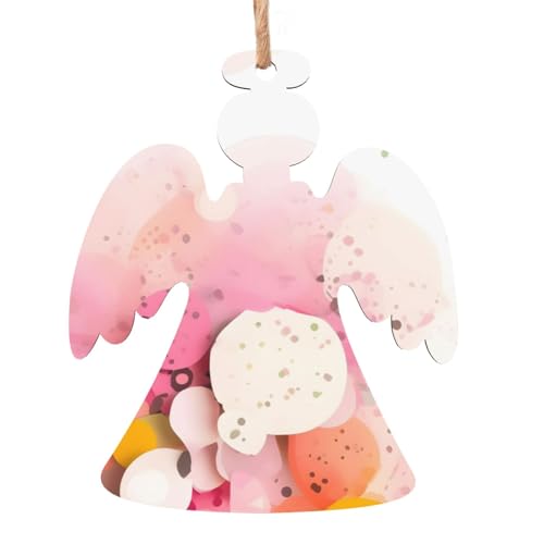 Weihnachtsschmuck aus Holz in Engelform, Farbfragment-Papier, hängende Dekorationen für Weihnachtsbaum-Party, ideal für Zuhause, Wände, Türen, Fenster Weihnachtsschmuck aus Holz in Engelform, Farbfragment-Papier, hängende Dekorationen für Weihnachtsbaum-Party, ideal für Zuhause, Wände, Türen, Fenster von SamLng
