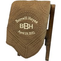 Monogrammierter Baby Quilt, Brauner Benutzerdefinierter Personalisierter Andenken Decke, Baumwolle Babydecke von SamanthasStylz