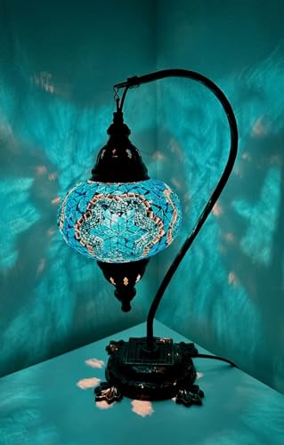 Samarkand - Lights Mosaik - Stehlampe L Tischlampe orientalische marokkanische türkische Mosaiklampe Türkis - Stern von Samarkand - Lights