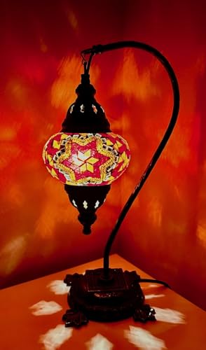 Mosaik - Stehlampe M Tischlampe Mosaiklampe Orange - Stern Orientalische Lampe Samarkand-Lights von Samarkand - Lights