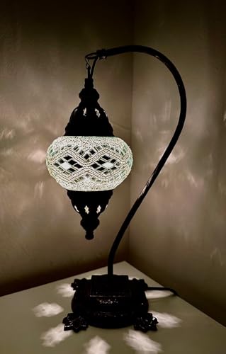 Mosaik - Stehlampe M Tischlampe Mosaiklampe Silber orientalische lampe Samarkand-Lights von Samarkand - Lights