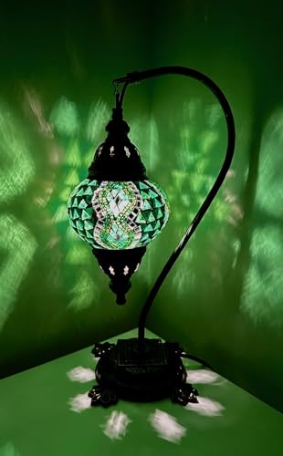 Mosaik - Stehlampe M Tischlampe Mosaiklampe orientalische lampe GRÜN Samarkand-Lights von Samarkand - Lights