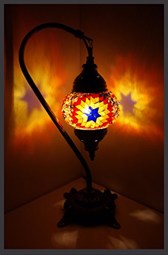 Mosaiklampe Mosaik - Stehlampe S Tischlampe orientalische lampe Orange Samarkand-Lights von Samarkand - Lights